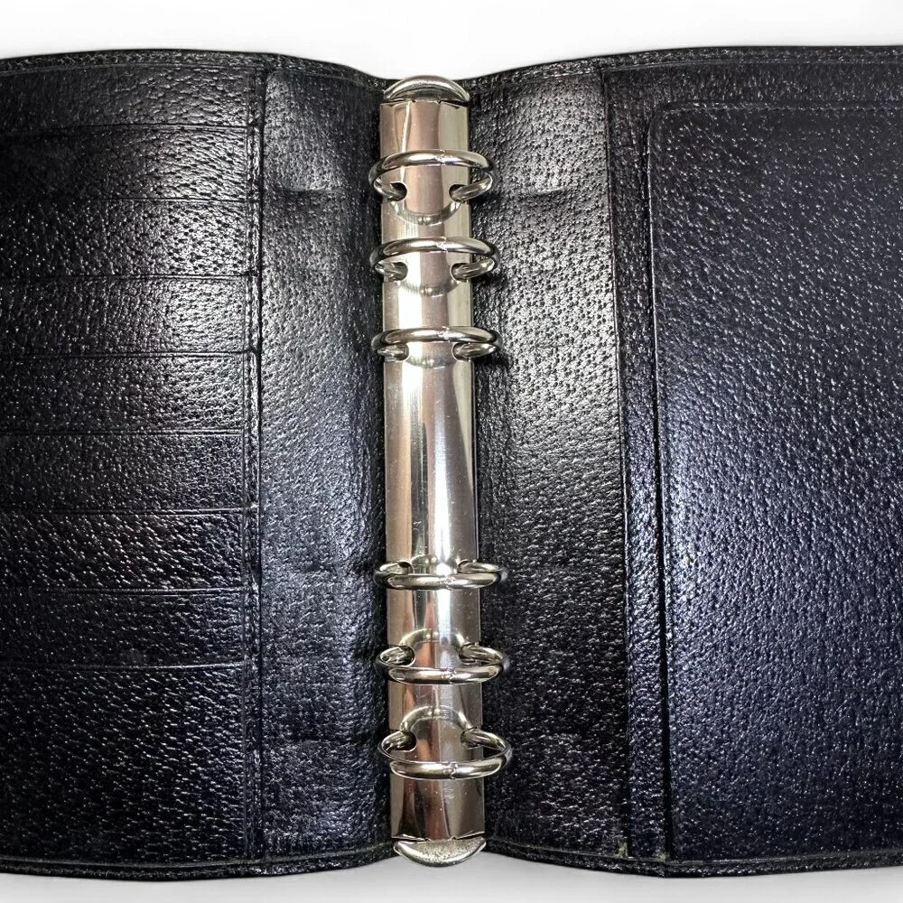 GUCCI Black Nylon Agenda Notebook Cover Unisex